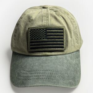 Port & Company Tactical American Flag Hat – Olive Green Baseball Cap